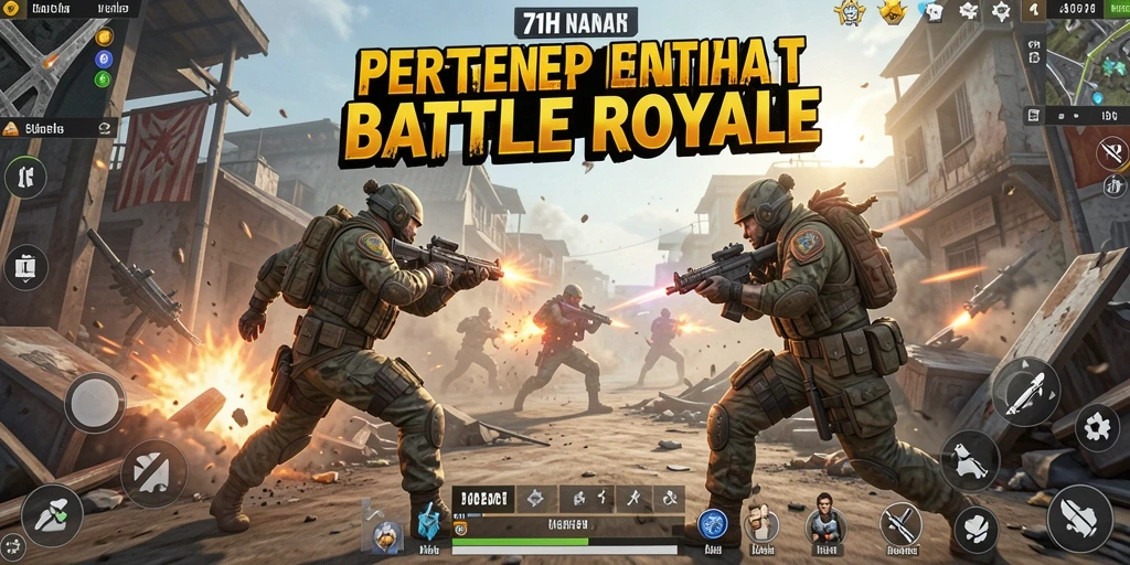 Gameplay menegangkan dalam pertempuran Battle Royale di 71H.
