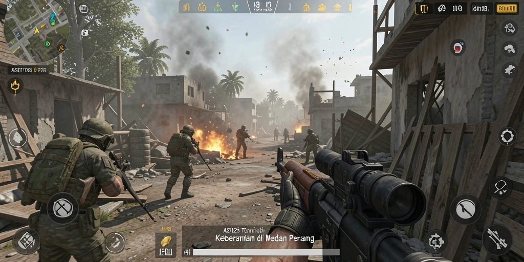 Gameplay mendebarkan dengan aksi tembak-menembak yang intens.