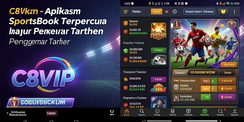 Tampilan antarmuka C8VIP yang menarik dan informatif untuk taruhan olahraga.