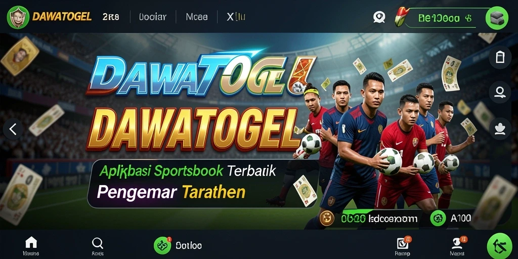 Screenshot utama DAWATOGEL menampilkan antarmuka taruhan olahraga yang menarik.