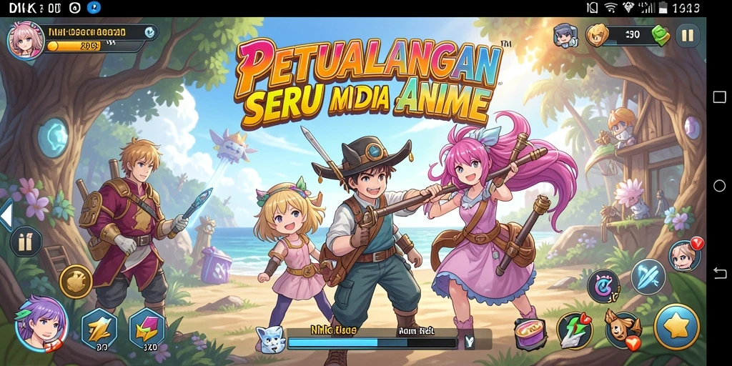 Gameplay DKK menampilkan petualangan karakter Anime yang seru.