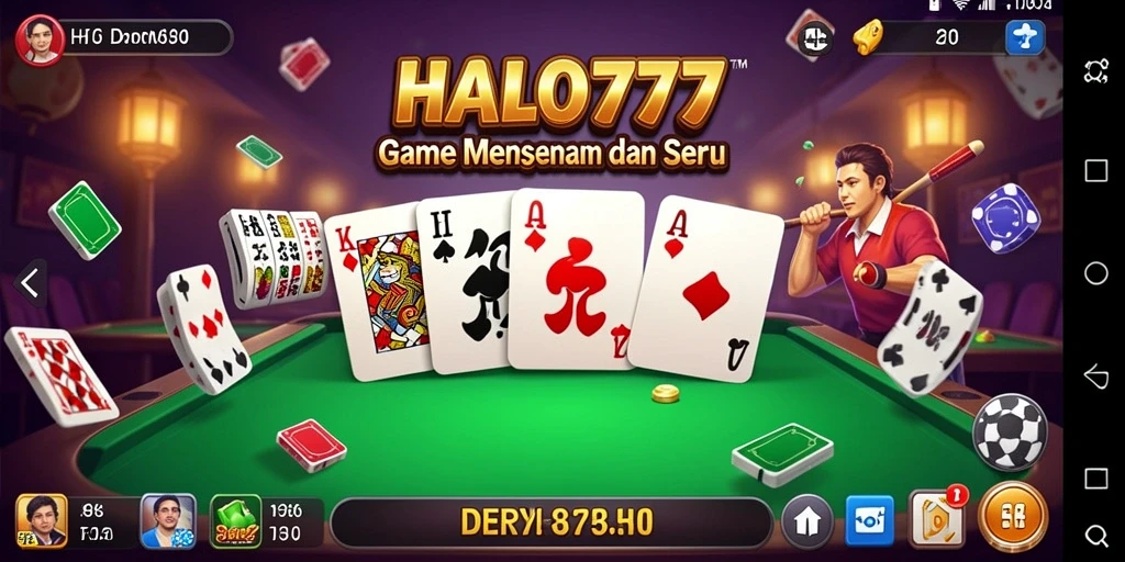 Tampilan menawan gameplay HALO777 dalam permainan Domino.