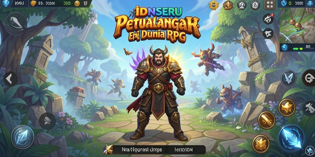 Tampilan gameplay IDNSERU yang menakjubkan dan penuh aksi RPG.