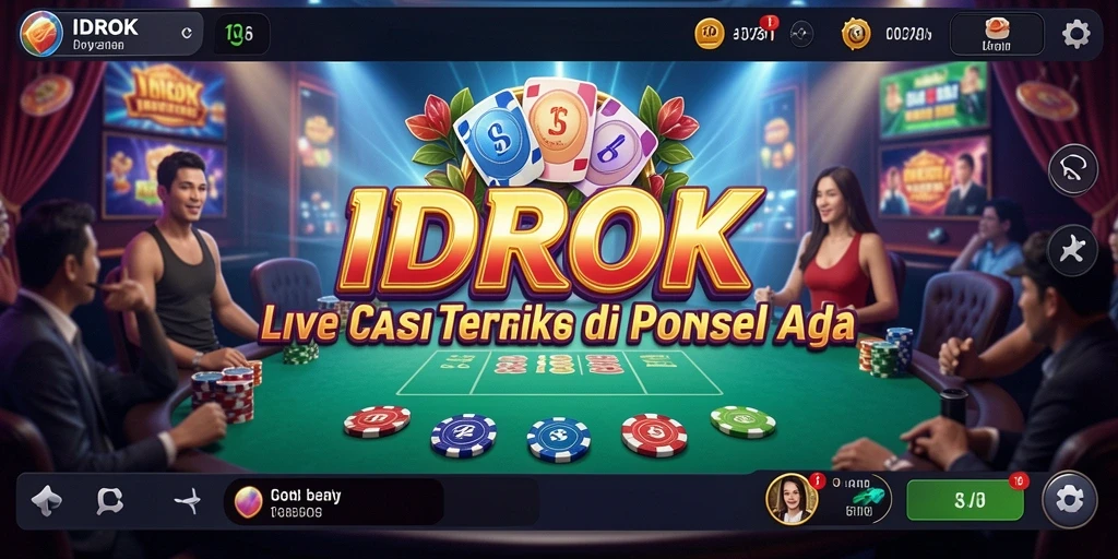 Tampilan gameplay Live Casino yang menarik dan interaktif di IDROK.