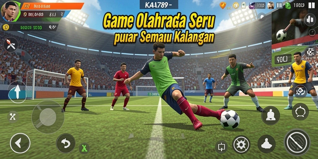 Tampilan gameplay seru di KA789 yang menampilkan pertandingan olahraga.