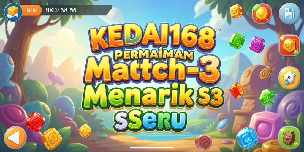 Tampilan gameplay seru KEDAI168 dengan kombinasi warna-warni.