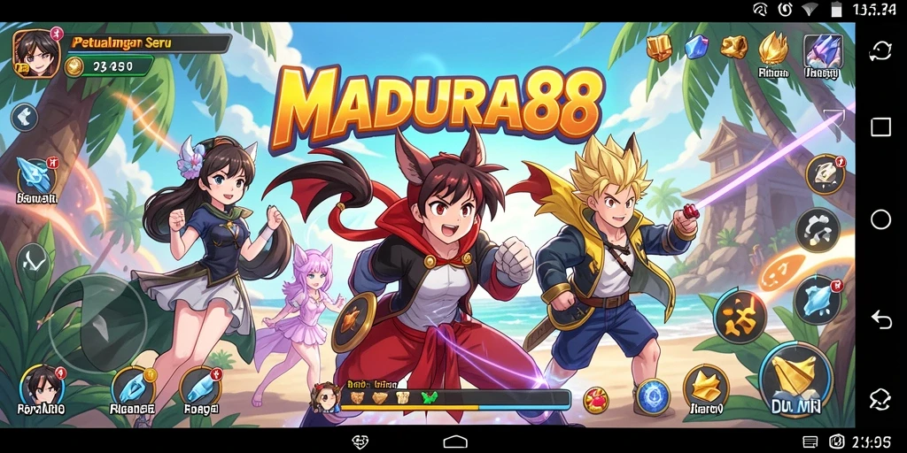 Tampilan gameplay <strong>MADURA88</strong> yang menakjubkan dalam aksi pertarungan anime.