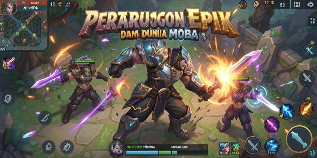 Screenshot gameplay <strong>NEWIDN</strong> menampilkan pertempuran sengit antara tim.