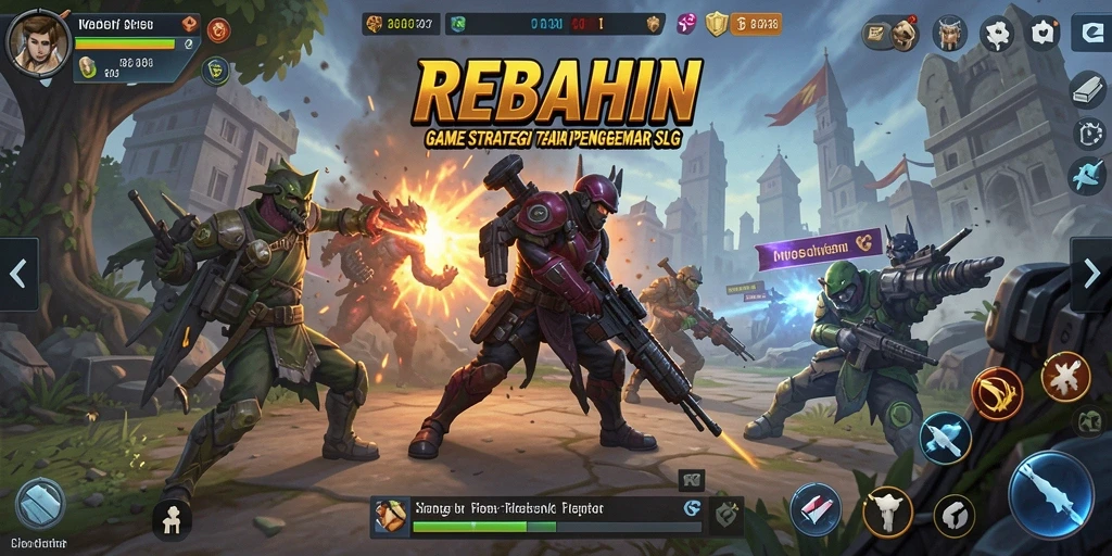 Screenshot gameplay dari REBAHIN menampilkan aksi strategi yang menegangkan.