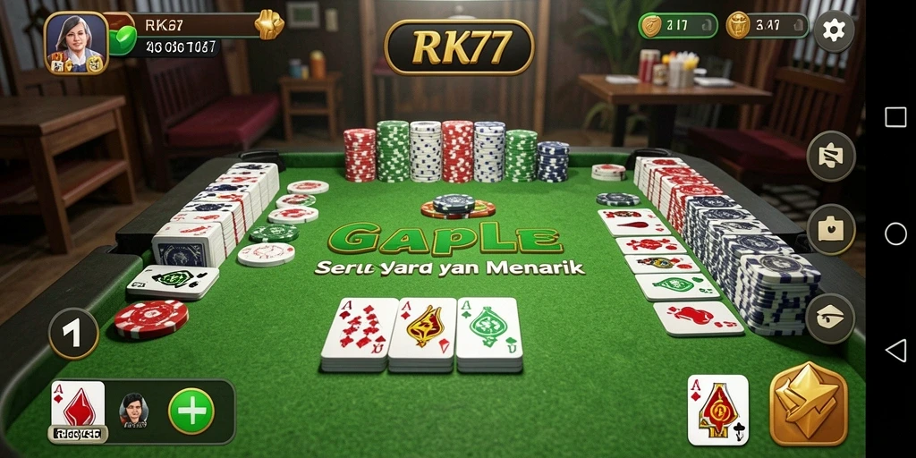 Tampilan gameplay Gaple yang seru dan interaktif.