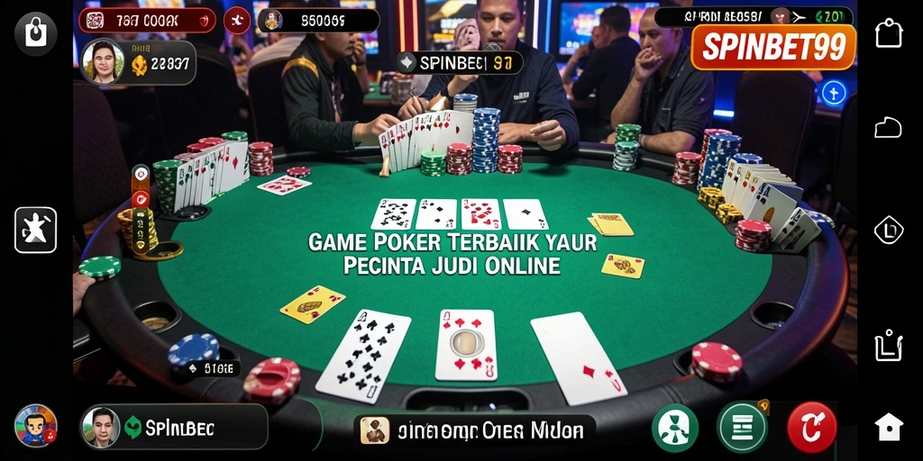 Tampilan gameplay Poker yang menarik dalam SPINBET99.