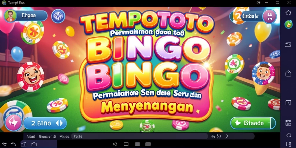 Screenshot gameplay TEMPOTOTO menampilkan suasana seru permainan Bingo.