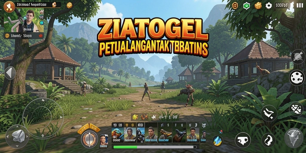 Tangkapan layar gameplay ZIATOGEL yang menampilkan eksplorasi dunia terbuka.