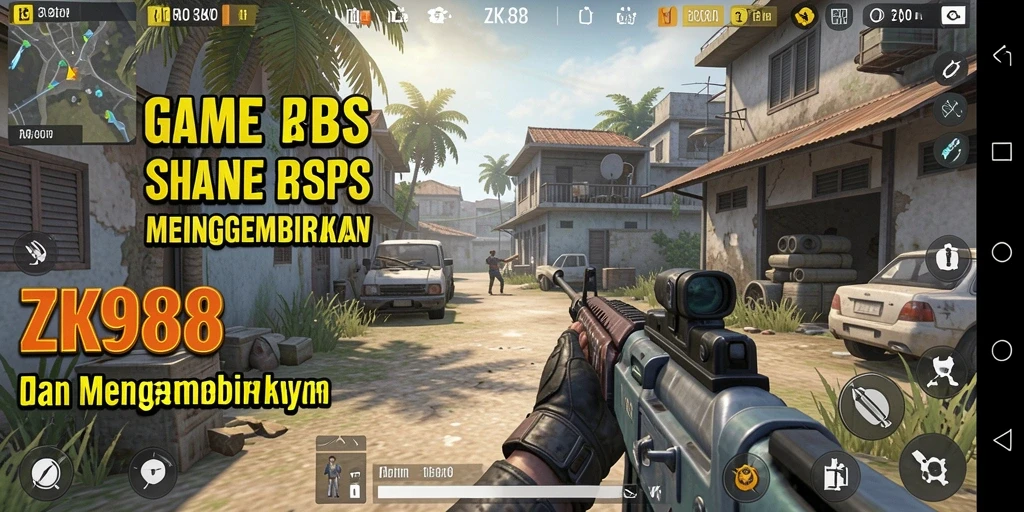 Tampilan menarik dari gameplay FPS yang mendebarkan.